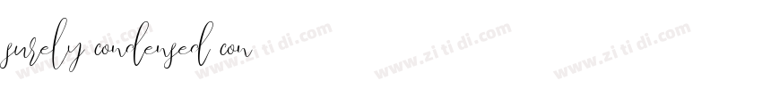 surely condensed con字体转换